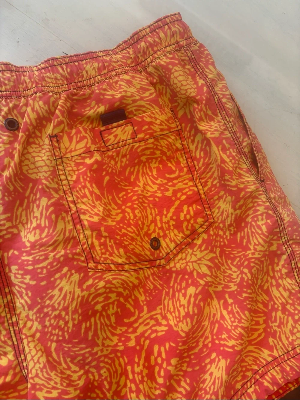 Speedo Orange & Yellow Swim Trunks for Men